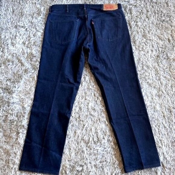 Vintage Levi's 501 Men's Jeans W40 L32 Button-Fly Dark Wash White Oak Cone Denim - Picture 2 of 9